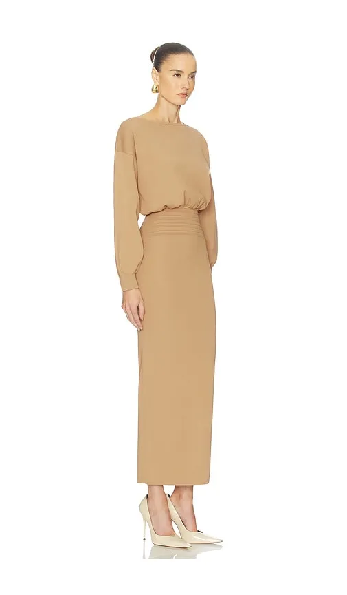 Hildie Maxi Dress in Tan. - size L (also in M, S, XL, XS, XXS) - Helsa - Modalova