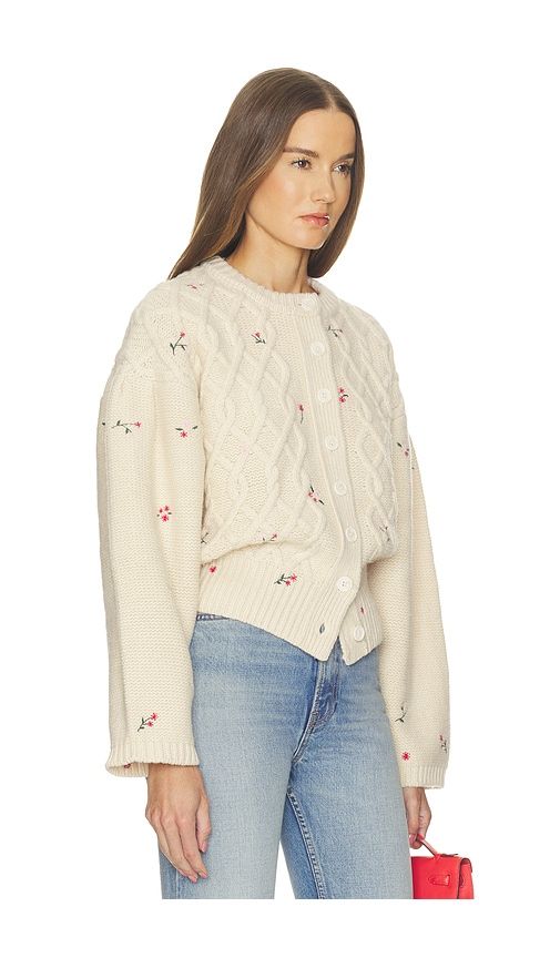 Jeanette Embroidered Merino Cardigan in . - size XS (also in S, M) - Helsa - Modalova