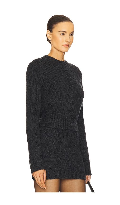 Annabelle Cardigan in Charcoal. - size L (also in M) - Helsa - Modalova