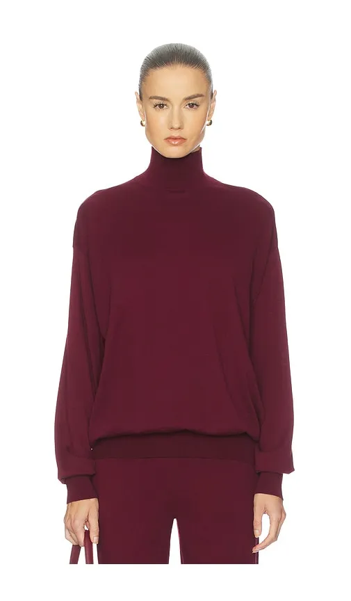 Madeira Oversized Turtleneck in Burgundy. - size L (also in M, S, XS, XXS) - Helsa - Modalova