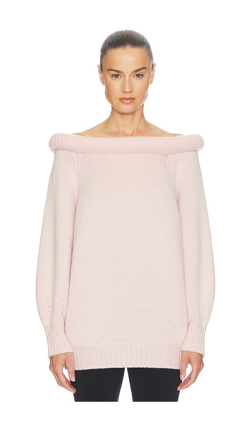 Cressidia Off Shoulder Sweater in Pink. - size L (also in M, S, XL, XS) - Helsa - Modalova