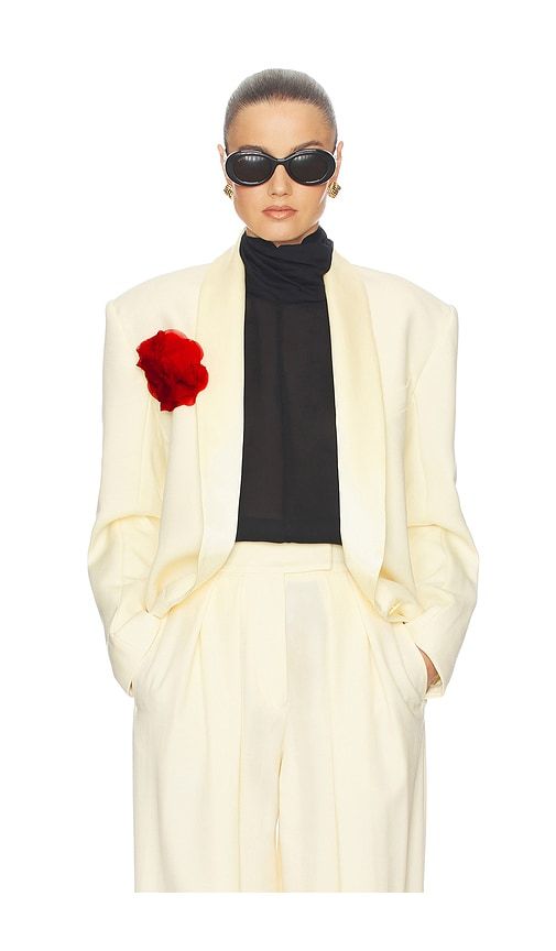 The Tux Blazer in Wool in Yellow. - size L (also in M, S, XL, XS, XXS) - Helsa - Modalova