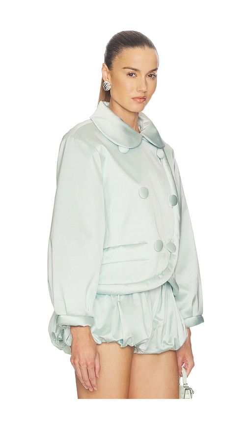 Sateen Puff Jacket in Baby Blue. - size L (also in M, S, XL, XS) - Helsa - Modalova
