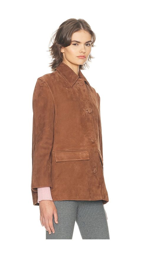 The Schoolhouse Jacket in Suede in . Size L. Also in M, S, XL, XS - Helsa - Modalova