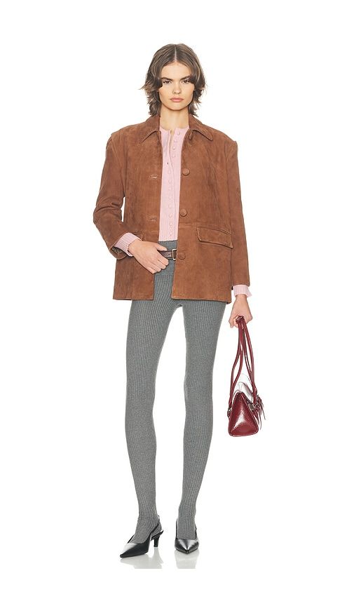 The Schoolhouse Jacket in Suede in . Size L. Also in M, S, XL, XS - Helsa - Modalova