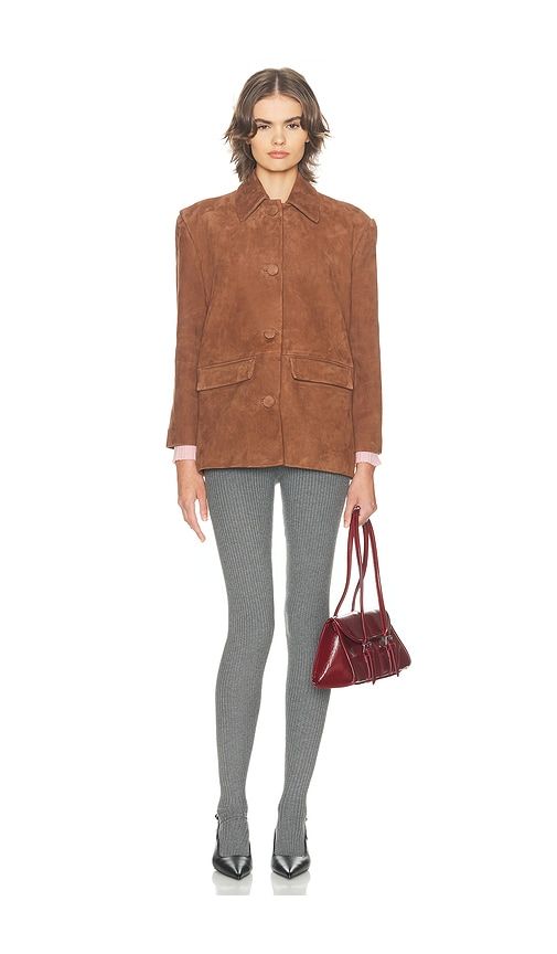 The Schoolhouse Jacket in Suede in . Size L. Also in M, S, XL, XS - Helsa - Modalova