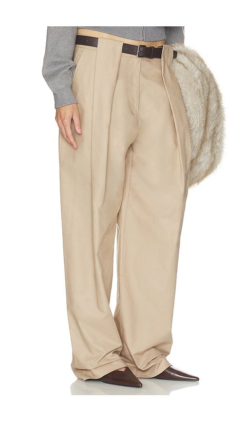 Tomboy Pants in Heavy Poplin in Tan. - size L (also in M, S, XL, XS, XXS) - Helsa - Modalova
