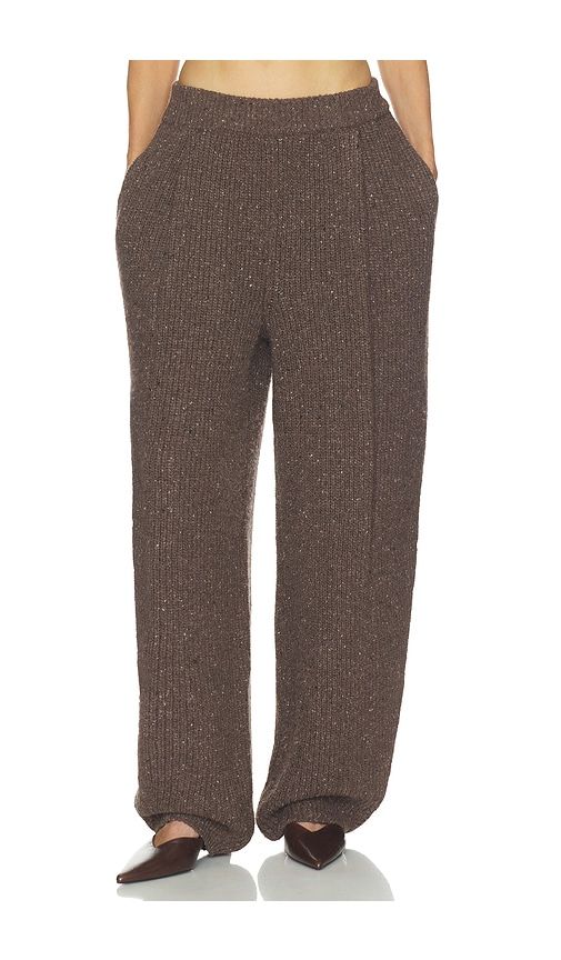 Dosela Fleck Knit Pant in Brown. - size L (also in M, S, XS) - Helsa - Modalova