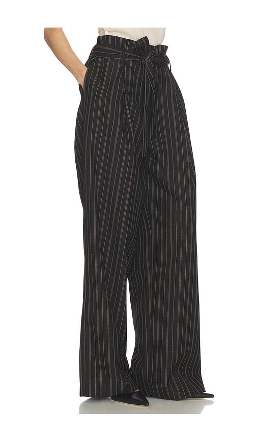 Stripe Twill Super Baggy Pants in Charcoal. - size M (also in S, XS, XXS) - Helsa - Modalova