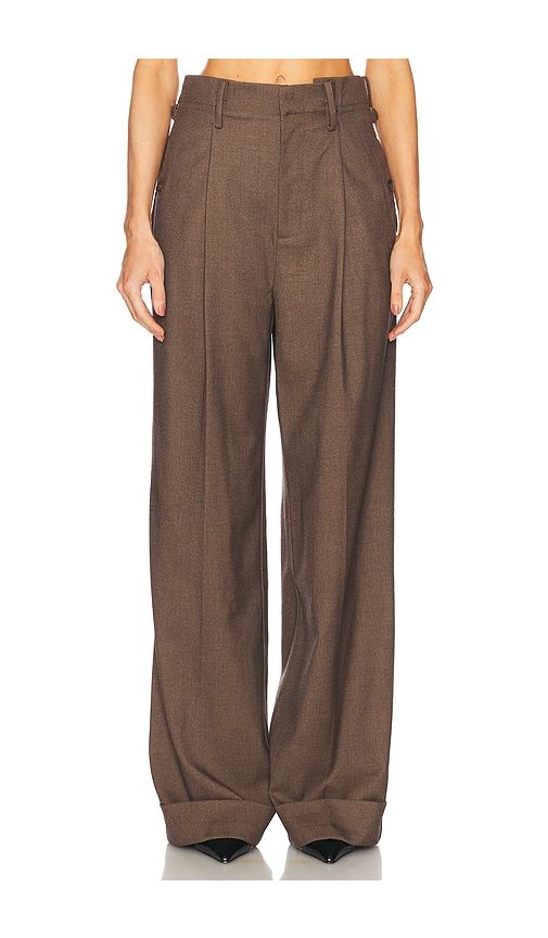 The Paperbag Trouser in Brown. - size L (also in M, S, XL, XS, XXS) - Helsa - Modalova