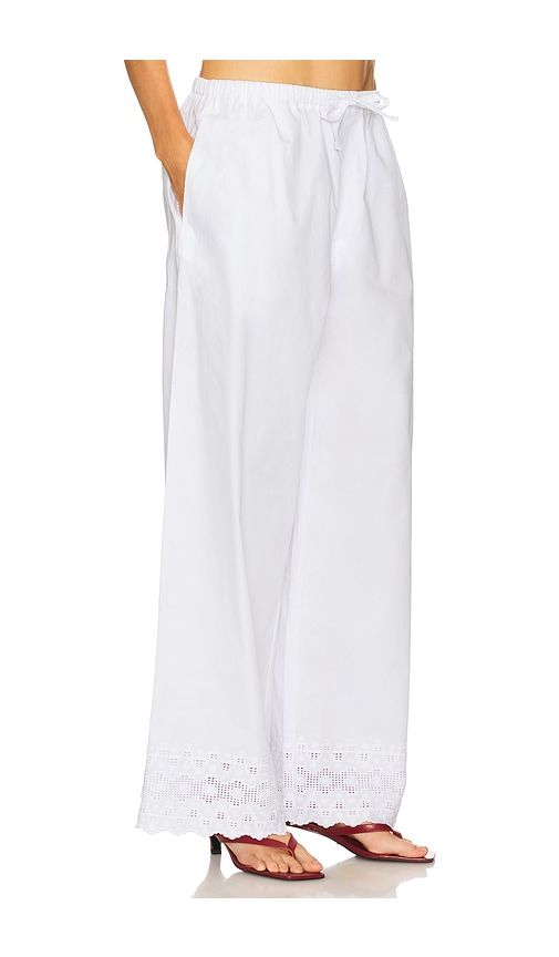 The Summer Pant With Vintage Swiss Embroidery in . - size M (also in S) - Helsa - Modalova