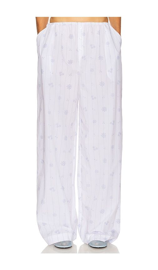 House Pants in Fleur Print Stripe in White. - size L (also in M, S, XL, XS, XXS) - Helsa - Modalova