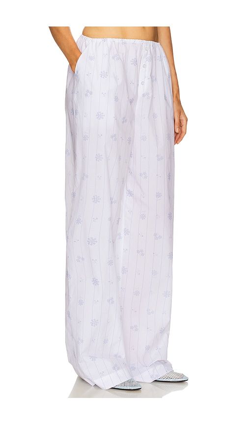 House Pants in Fleur Print Stripe in White. - size L (also in M, S, XL, XS) - Helsa - Modalova