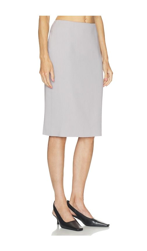 Wool Blend Knee Length Pencil Skirt in Grey. - size L (also in M, S, XS, XXS) - Helsa - Modalova