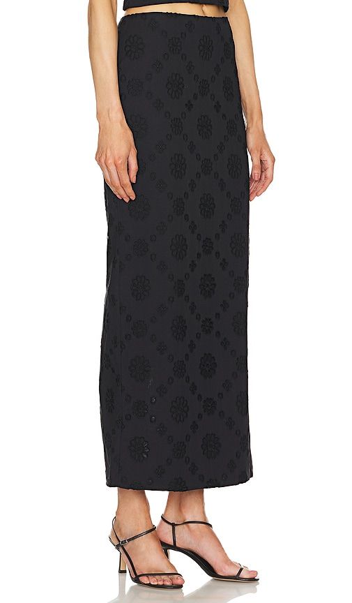 Eyelet Column Midi Skirt in . - size XL (also in XXS) - Helsa - Modalova
