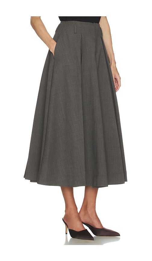 Wool Blend Pleated Skirt in Grey. - size S (also in XS) - Helsa - Modalova