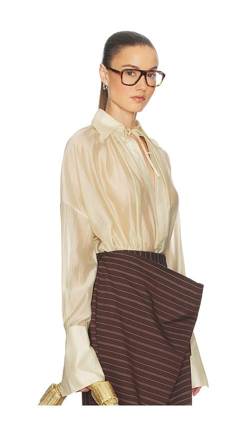 The Poet Blouse in Lemon. - size S (also in XS) - Helsa - Modalova