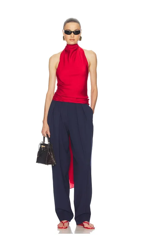 Natasha Silk Halter in Red. - size L (also in M, S, XS, XXS) - Helsa - Modalova