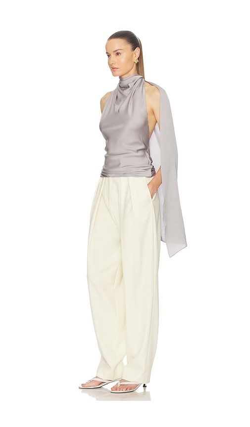 Natasha Silk Halter in Grey. - size L (also in M, S, XL, XS, XXS) - Helsa - Modalova