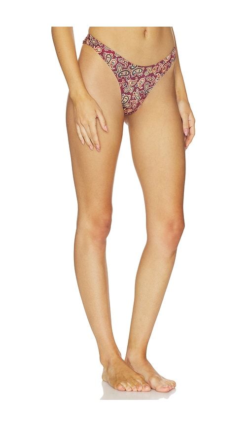High Cut Cheeky Bikini Bottom in Burgundy. - size S (also in XL, XS) - Heavy Manners - Modalova