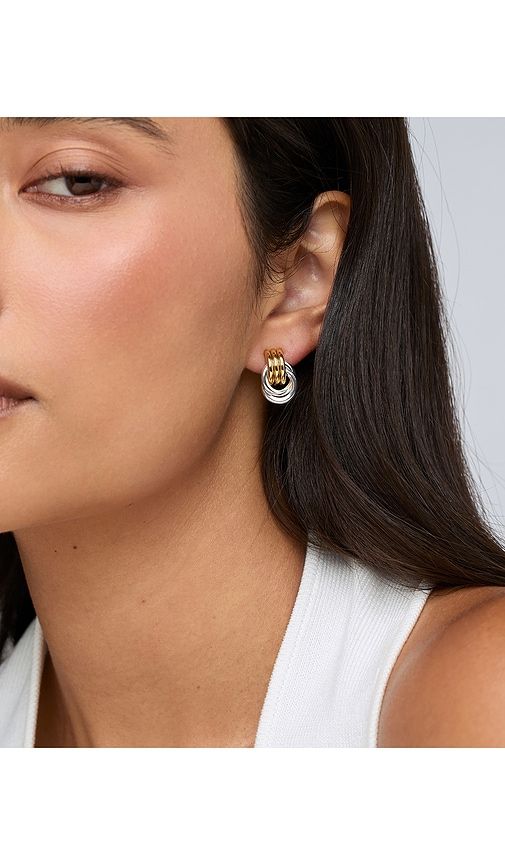 Micro Knot Earring in Metallic Gold,Metallic Silver - Heaven Mayhem - Modalova