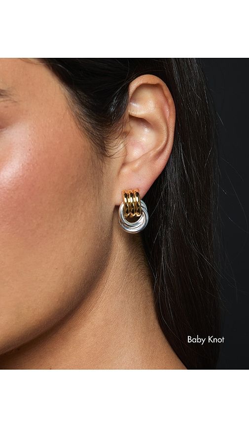 Baby Knot Earrings in Metallic Gold,Metallic Silver - Heaven Mayhem - Modalova