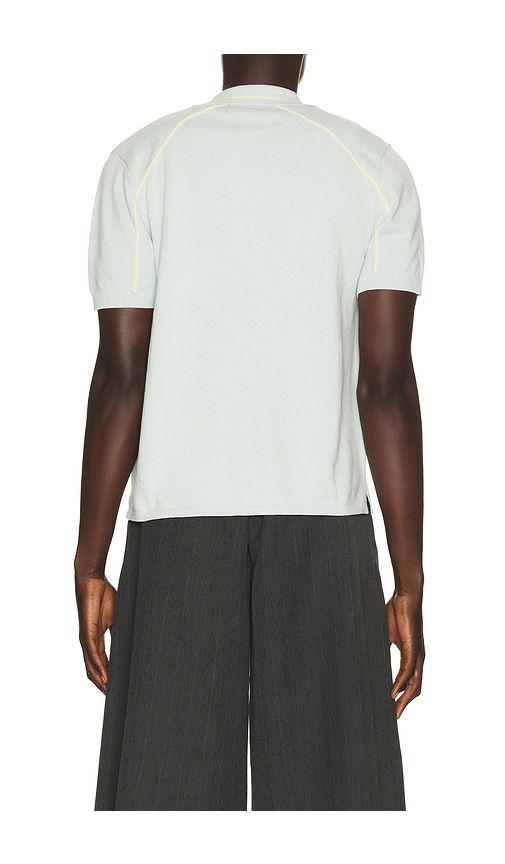 Button Down Knitted Polo in Baby Blue. - size L (also in M, S, XL/1X) - House of Sunny - Modalova