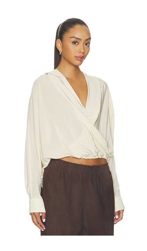 Sisi Silk Hooded Blouse in White. - size 34 (also in 36, 38, 40) - HERSKIND - Modalova