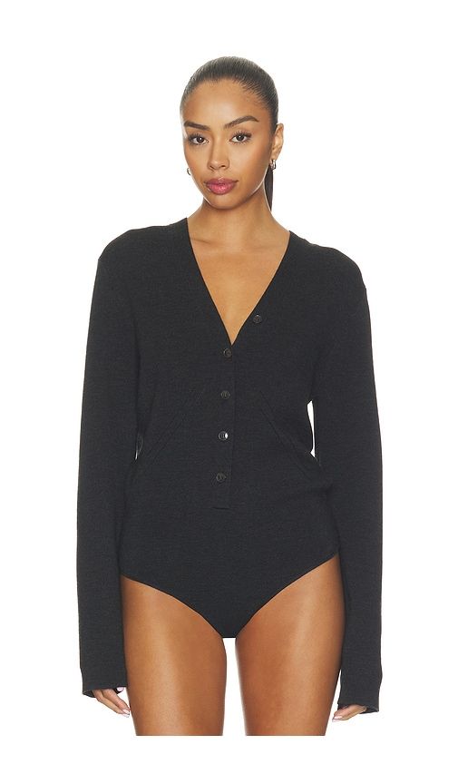 Anderson Knit Bodystocking in Charcoal. - size L (also in M, S, XS) - HERSKIND - Modalova