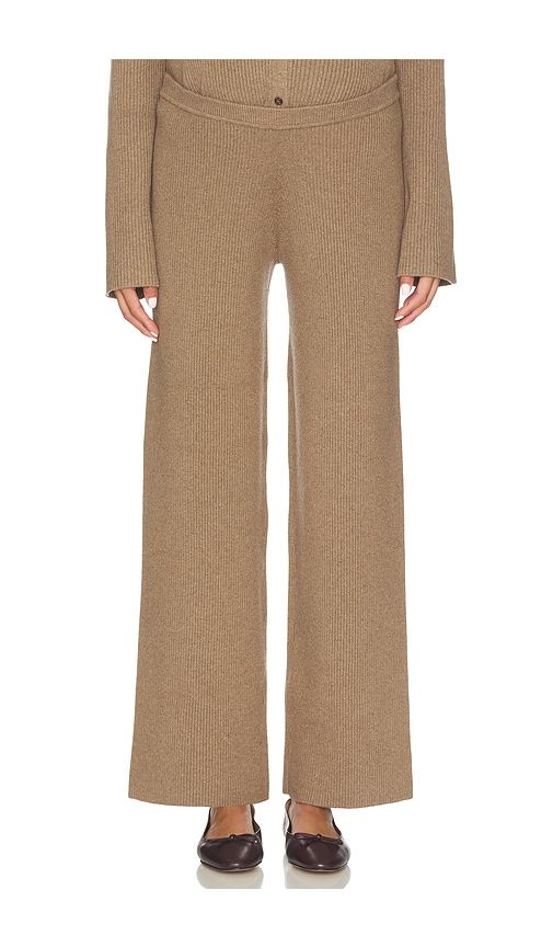 The Beatrice Ribbed Knit Pant in Tan. - size 0 (also in 4) - HATCH - Modalova