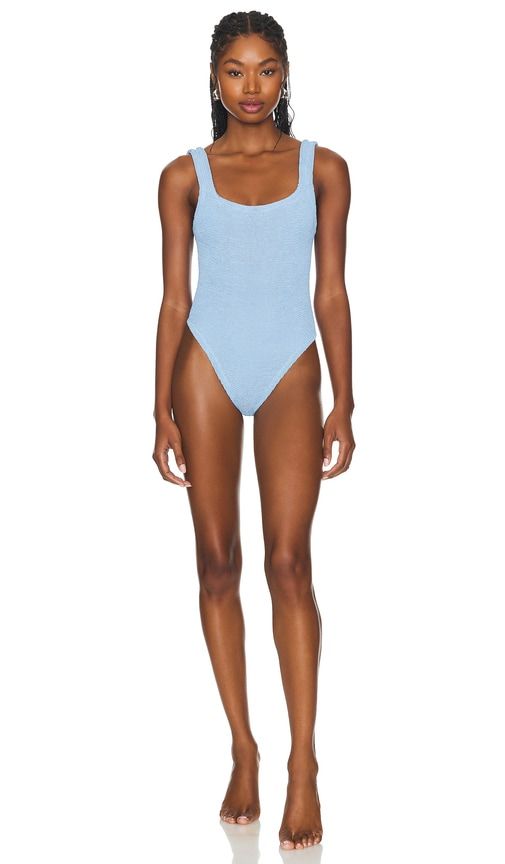 Square Neck One Piece in Baby Blue - Hunza G - Modalova