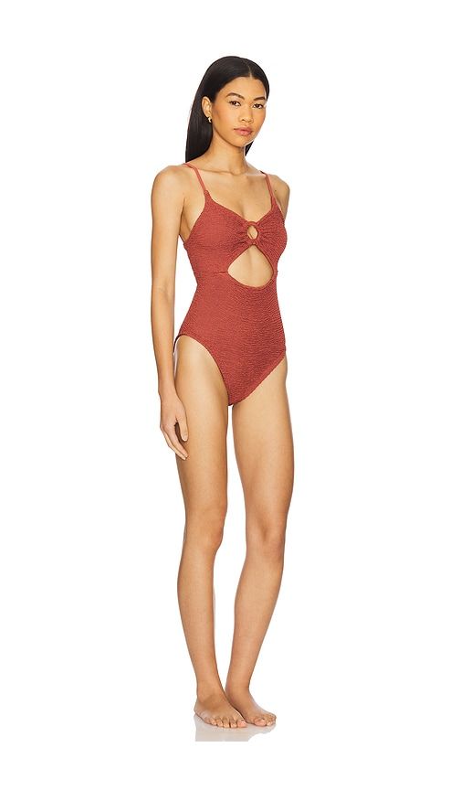 Crystal One Piece in Metallic Rosewood in Brick - Hunza G - Modalova
