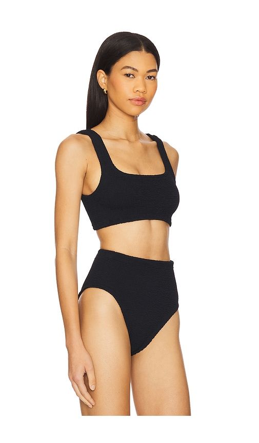 Hunza G Xandra Bikini Top in Black - Hunza G - Modalova