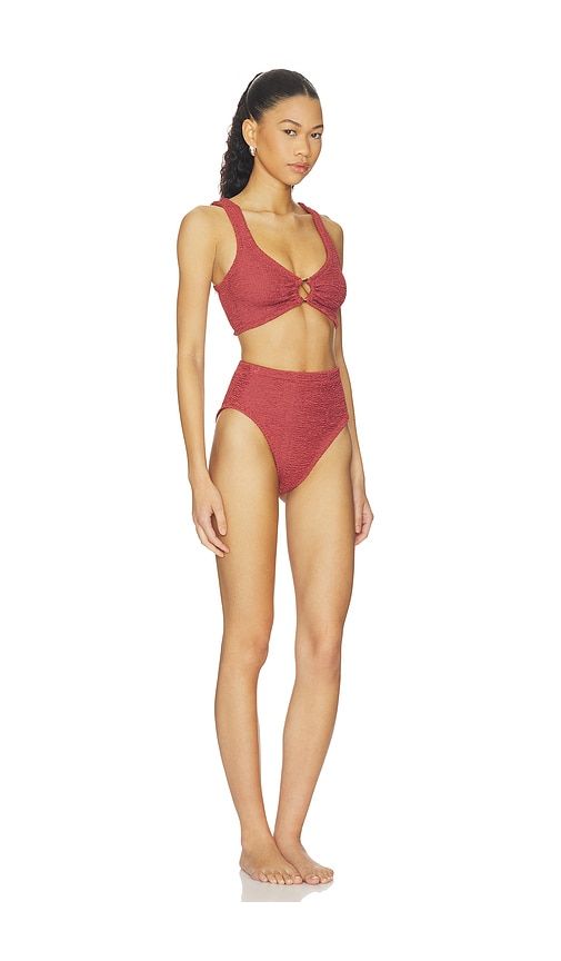 Nadine Bikini Set With Gold Hoop in Brick - Hunza G - Modalova