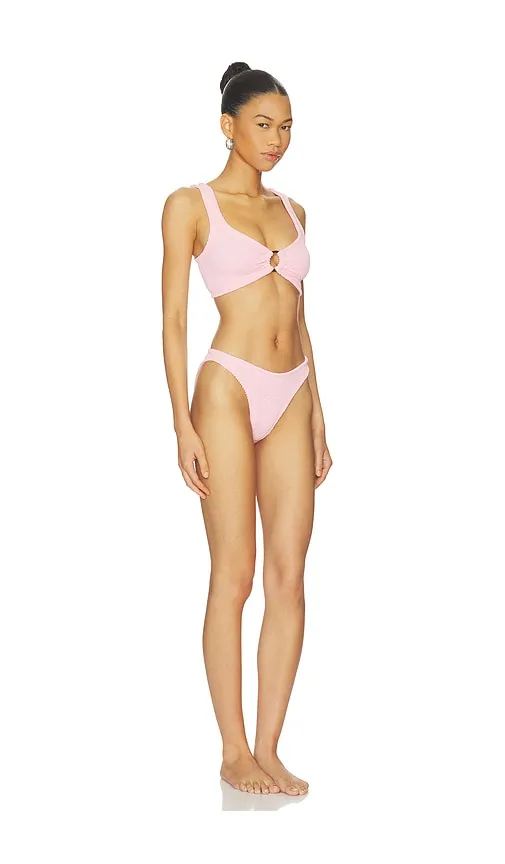 Julia Bikini Set With Gold Hoop in Pink - Hunza G - Modalova
