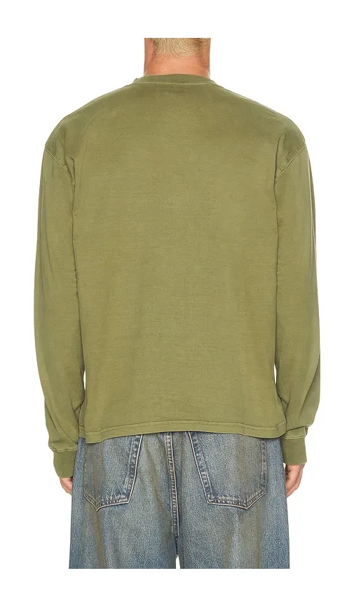Heavyweight Long Sleeve Tee in Green. - size L (also in M, S, XL/1X) - HUF - Modalova
