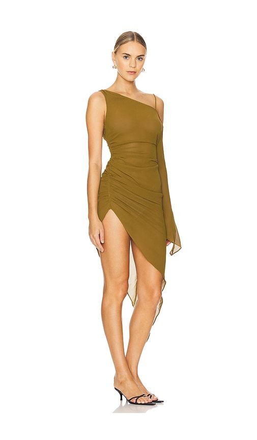 Rei Midi Dress in Olive. - size XL (also in XXS) - h:ours - Modalova