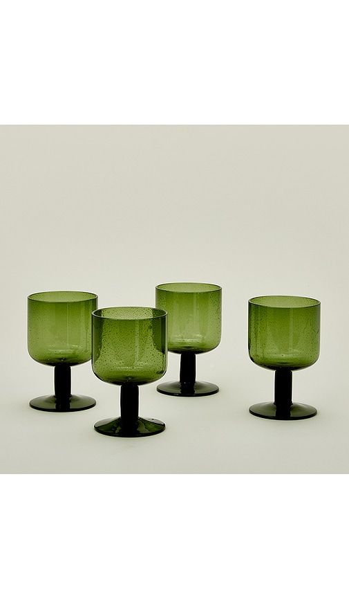 Stemmed Simple Seeded Glassware Set Of 4 in - HAWKINS NEW YORK - Modalova