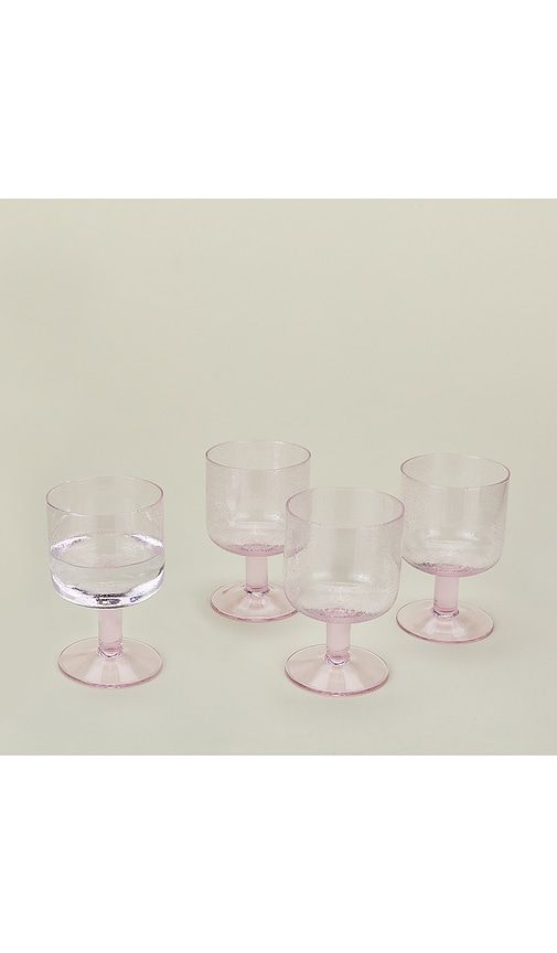 Simple Seeded Glassware Set Of 4 in Pink - HAWKINS NEW YORK - Modalova
