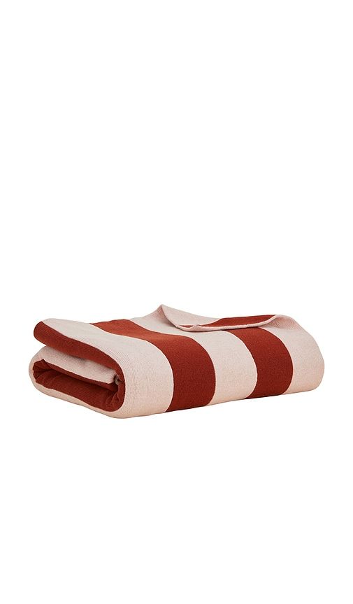 Simple Striped Throw Blanket in Pink - HAWKINS NEW YORK - Modalova