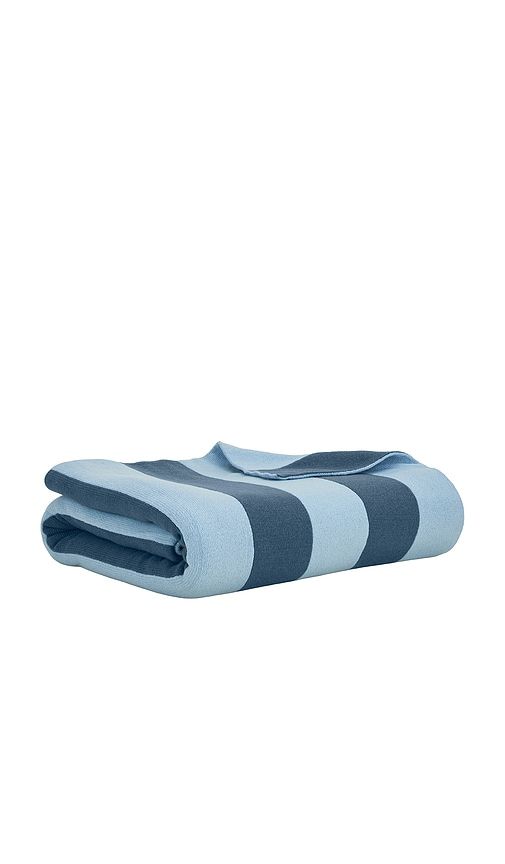 Simple Striped Throw Blanket in Blue - HAWKINS NEW YORK - Modalova