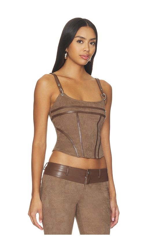 Viviane Suede Corset Top in . - size M (also in S, XXS) - I.AM.GIA - Modalova