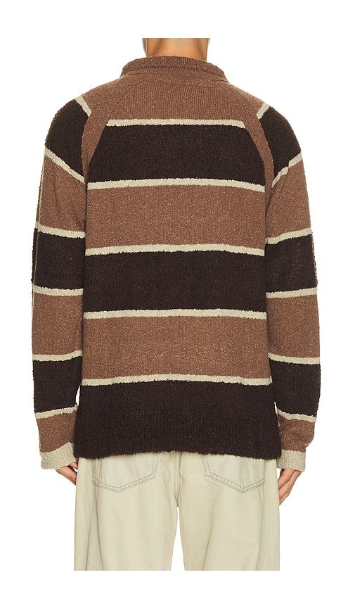 Stripped Polo Shirt in Brown. - size L (also in XXL/2X) - ISA BOULDER - Modalova