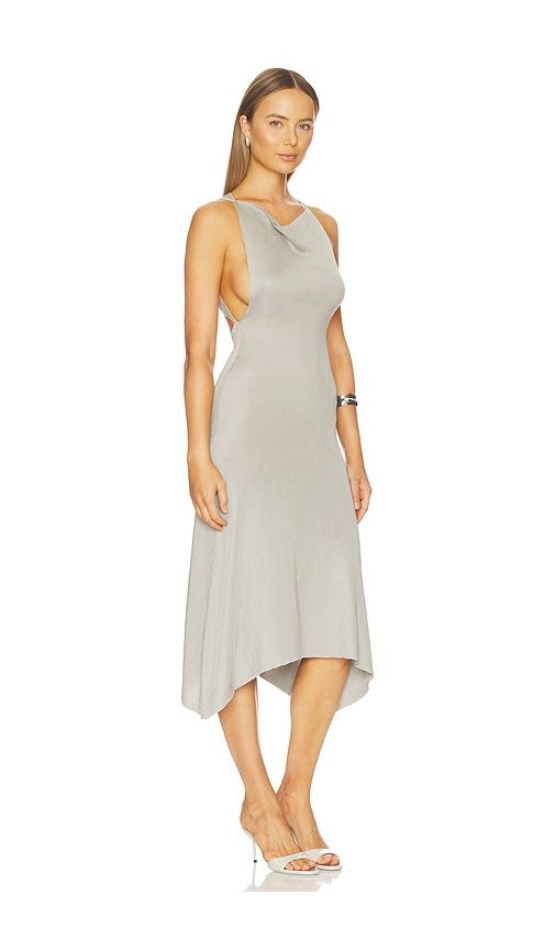 Cowl Neck Dress in Grey. - size L (also in M, S) - ISA BOULDER - Modalova