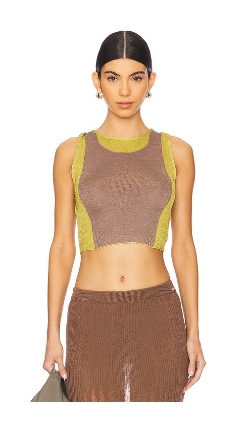 Two-tone Twisted Top in . Size L. Also in XL - ISA BOULDER - Modalova
