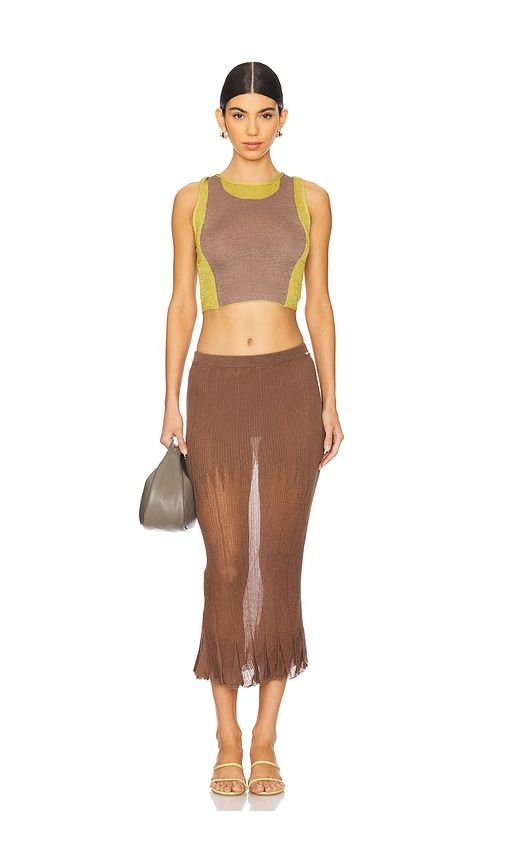Two-tone Twisted Top in . Size L. Also in XL - ISA BOULDER - Modalova