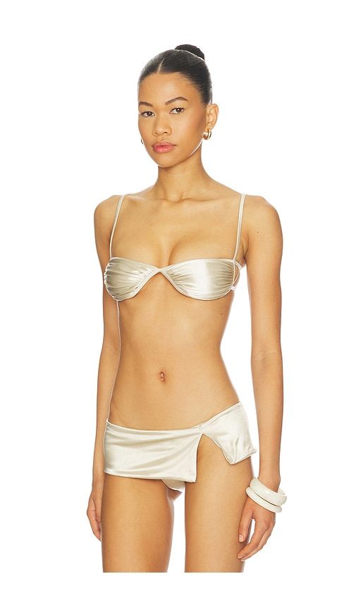 Fawning Bikini Top in Metallic Neutral. - size M (also in XL) - ISA BOULDER - Modalova