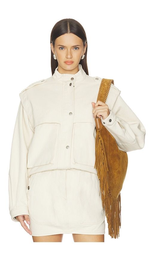Edany Jacket in Cream. - size 34/2 (also in 36/4, 38/6, 40/8, 42/10) - Isabel Marant Etoile - Modalova
