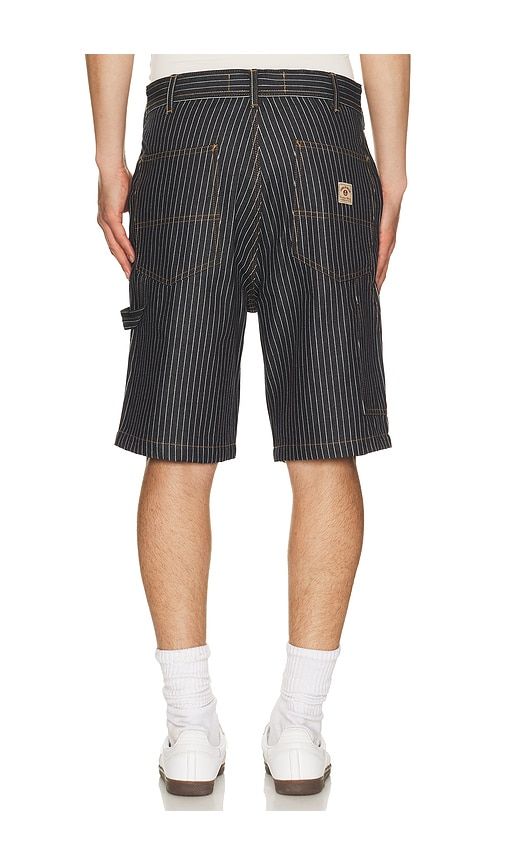 Dennis Striped Denim Shorts in Navy. - size 30 (also in 34) - Iron & Resin - Modalova