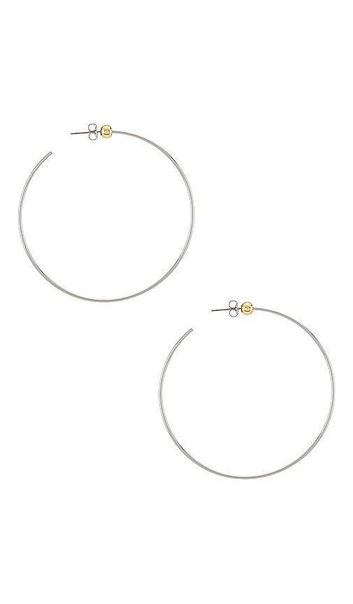 Icon Hoops in Metallic Silver - Jenny Bird - Modalova